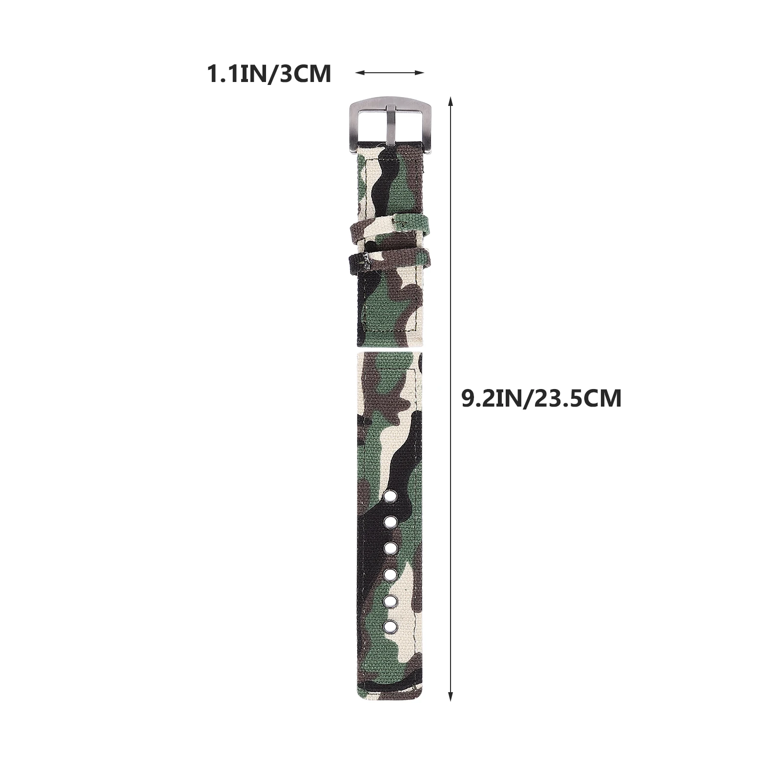 

2Pcs Camouflage Watch Strap Canvas Wristb Nylon B Casual Skin friendly Easy Install Long Life Durable Practical Watch