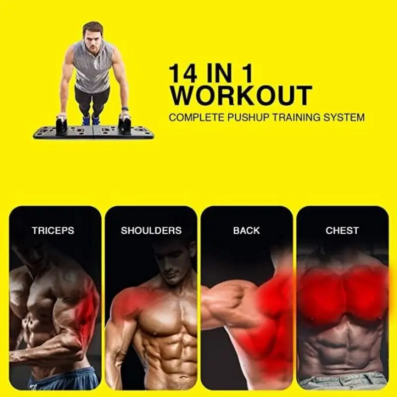 14 in 1 Push-up Board untuk ABS otot perut latihan kebugaran Push-Up berdiri latihan olahraga latihan Gym peralatan