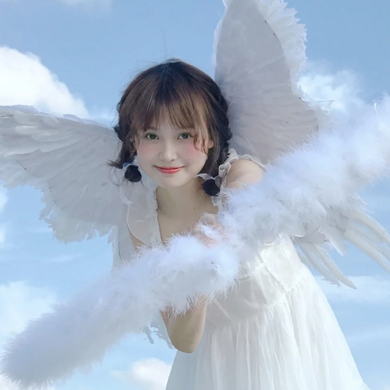 Engel Flügel Feder Flügel Halloween Masquerade Bühne Requisiten Teufel Flügel Erwachsenen Kind