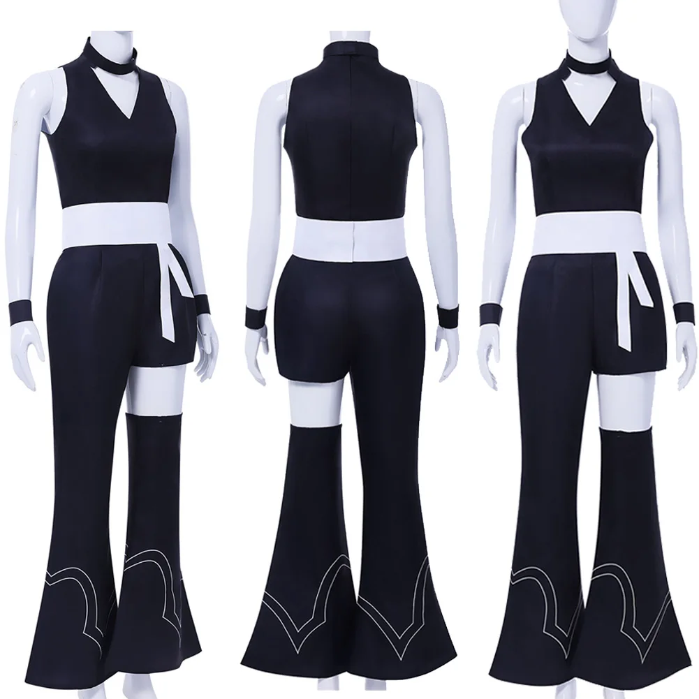 Panty y medias de Anime para Cosplay, Top de poliuretano, pantalones, peluca, disfraz de juego de rol, traje femenino, ropa para fiesta de Carnaval y Halloween