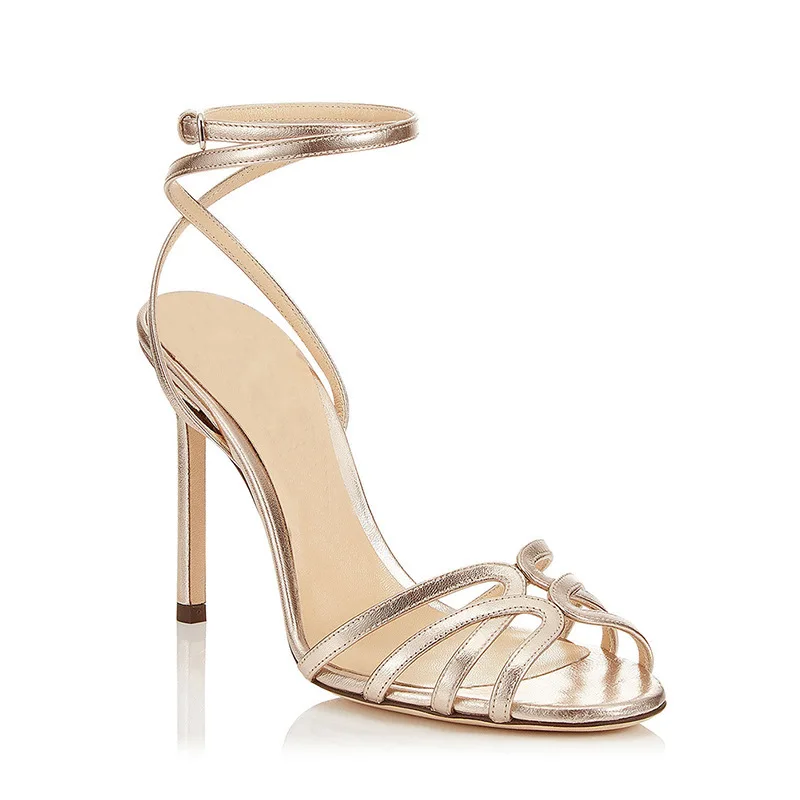 European AndAmerican Summer Fashion Fishmouth Cross Strap High-heeled Sandals,women's Sexy Hollowed Out Banquet and Runway Shoes