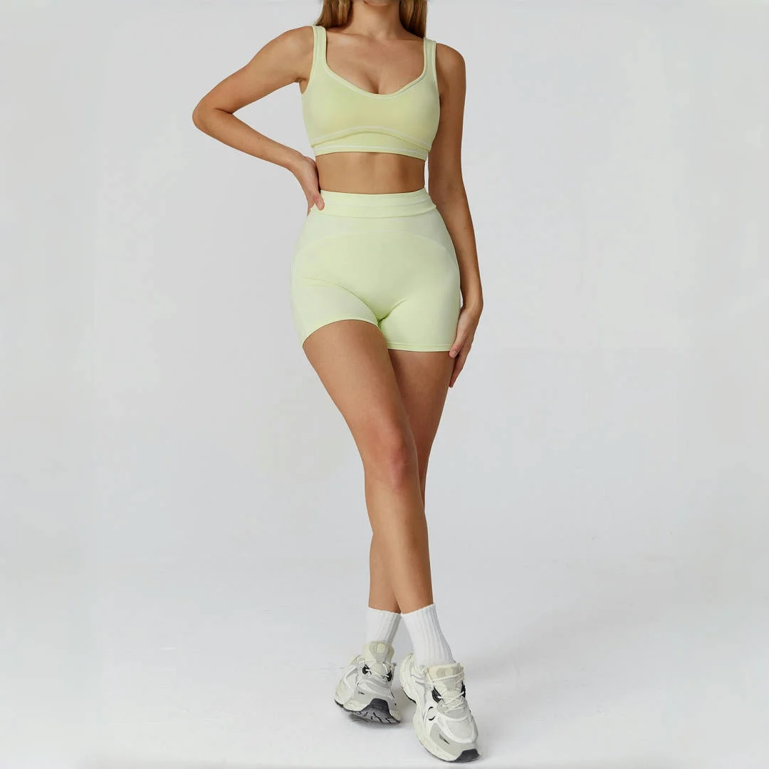 

Бесшовный комплект для йоги, спортивный фитнес-персиковый бедра с начесом на спине, красивая быстросохнущая одежда для бега, тренировочная одежда, леггинсы для спортзала, костюм для женщин