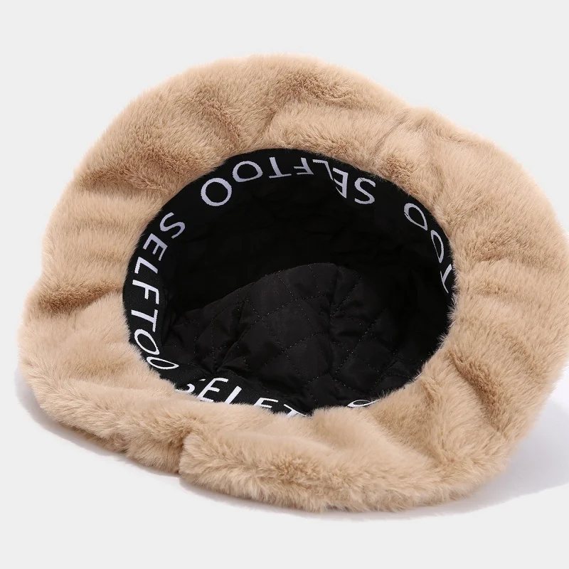 Solid Fungus Edge Plush Basin Hat Cute Unique Nipple Pointed Hat Autumn Winter Shopping Traveling Velvet Warm Fisherman Cap