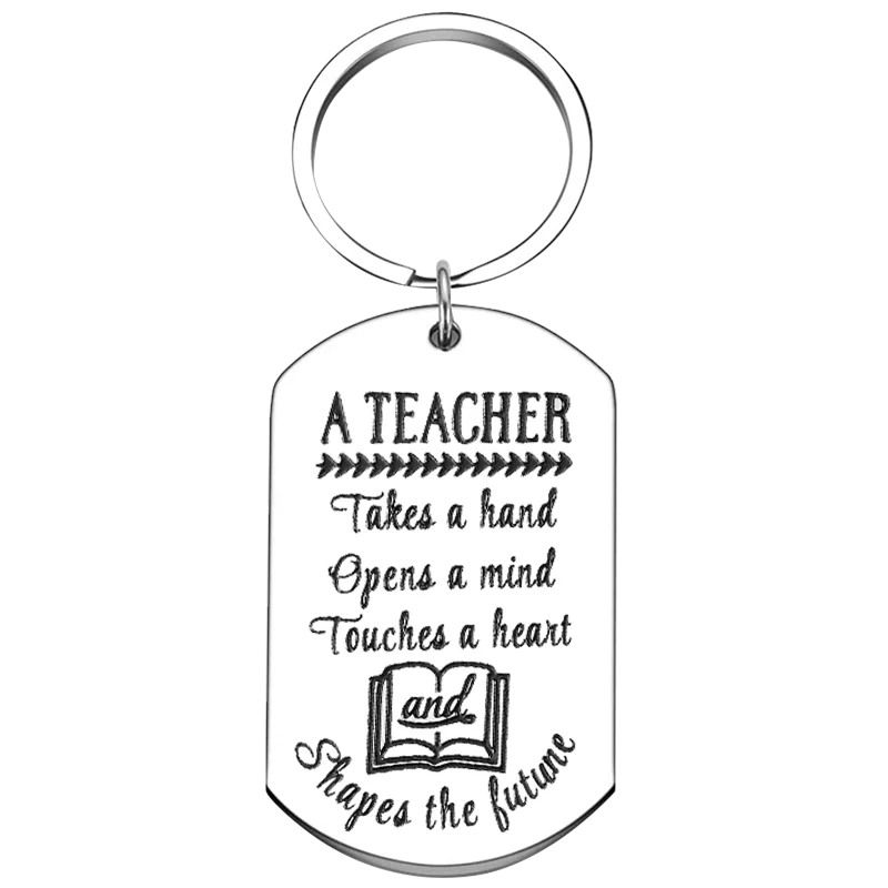 Cute Teacher's Day Gift Keychain Teacher Appreciation Gift Key Chain Pendant Jewelry Teacher birthday chrismas Gift