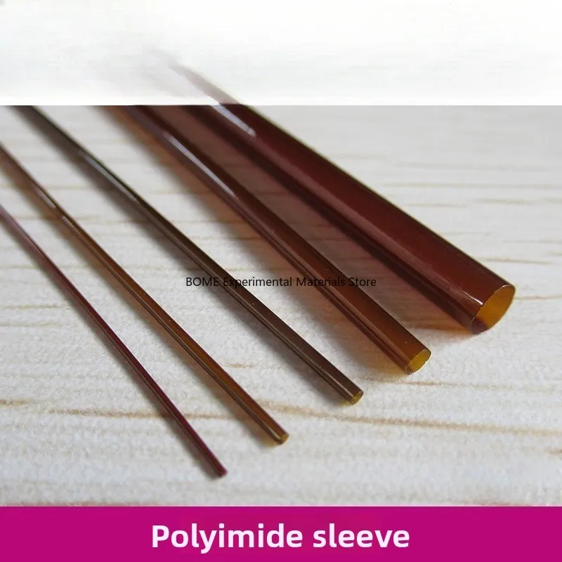 

Polyimide Seamless Capillary PI Tube High Temp Sleeve PI Tube Resistant to 400℃ Needle Insulation Sleeve
