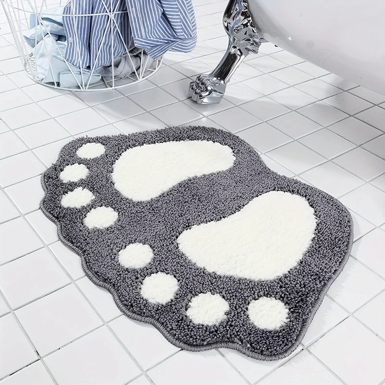 1 Piece of Anti Slip Super Absorbent Ultra-fine Fiber Bath Mat, Soft and Comfortable Bathroom Carpet Floor Decoration