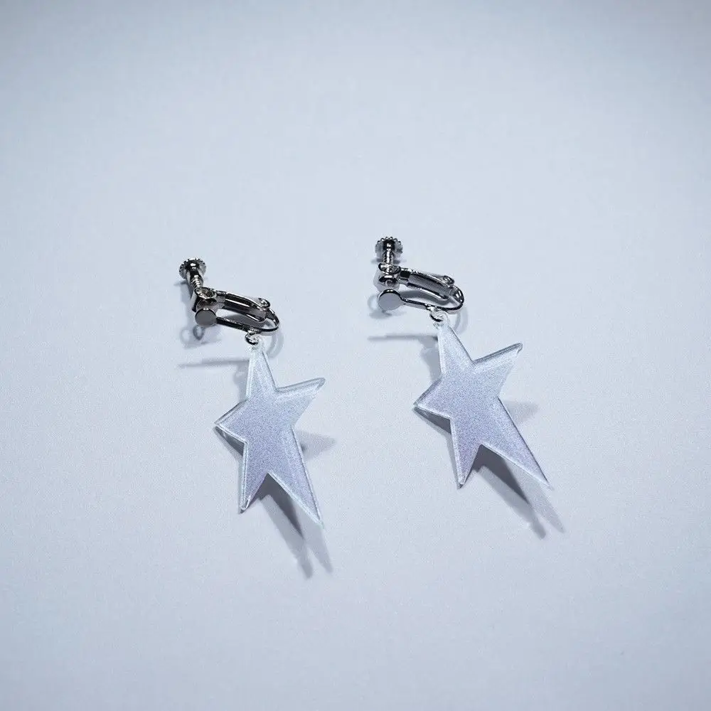 Game Project Sekai Colorful Stage Shiraishi An Cosplay Earrings Adult Unisex Star Pendant Ear Studs Clips Jewelry Accessories