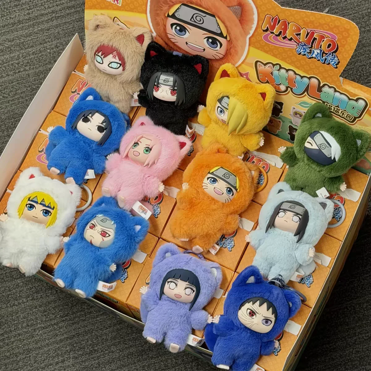 Neue Original EAKI Naruto Katzen-Paradies Plüsch-Serie Blindbox Mystery Box Anime-Figur Raumdekoration Kinder-Sammlerstück Individuelles Geschenk