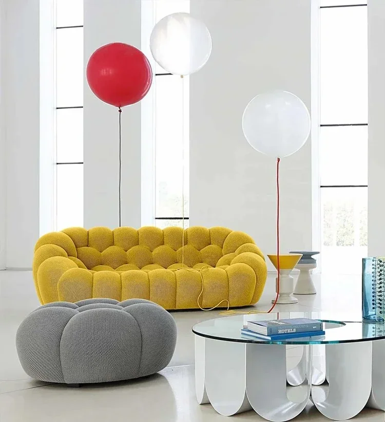 Italian modern minimalist personality living room bubble football creative art curved sofa