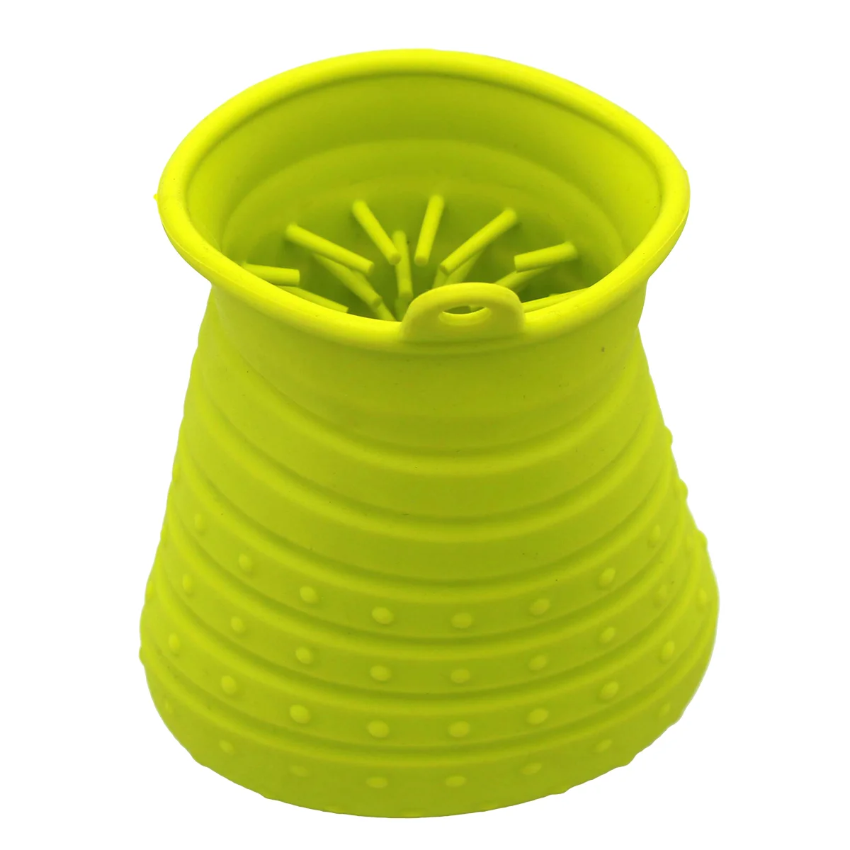 All Silicone Dual Purpose Foot-washing Massager Pet Paw Cup Size M Green dog massage cup