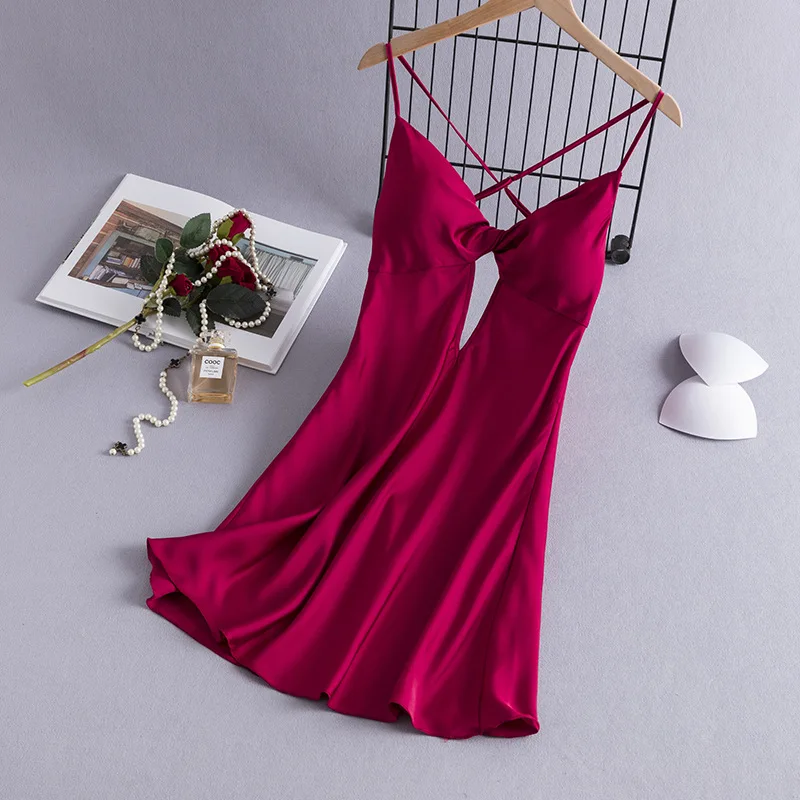 

Сексуальная ночная сорочка из вискозы для женщин, летнее новое платье для сна, ночное белье, домашний халат, одежда для отдыха