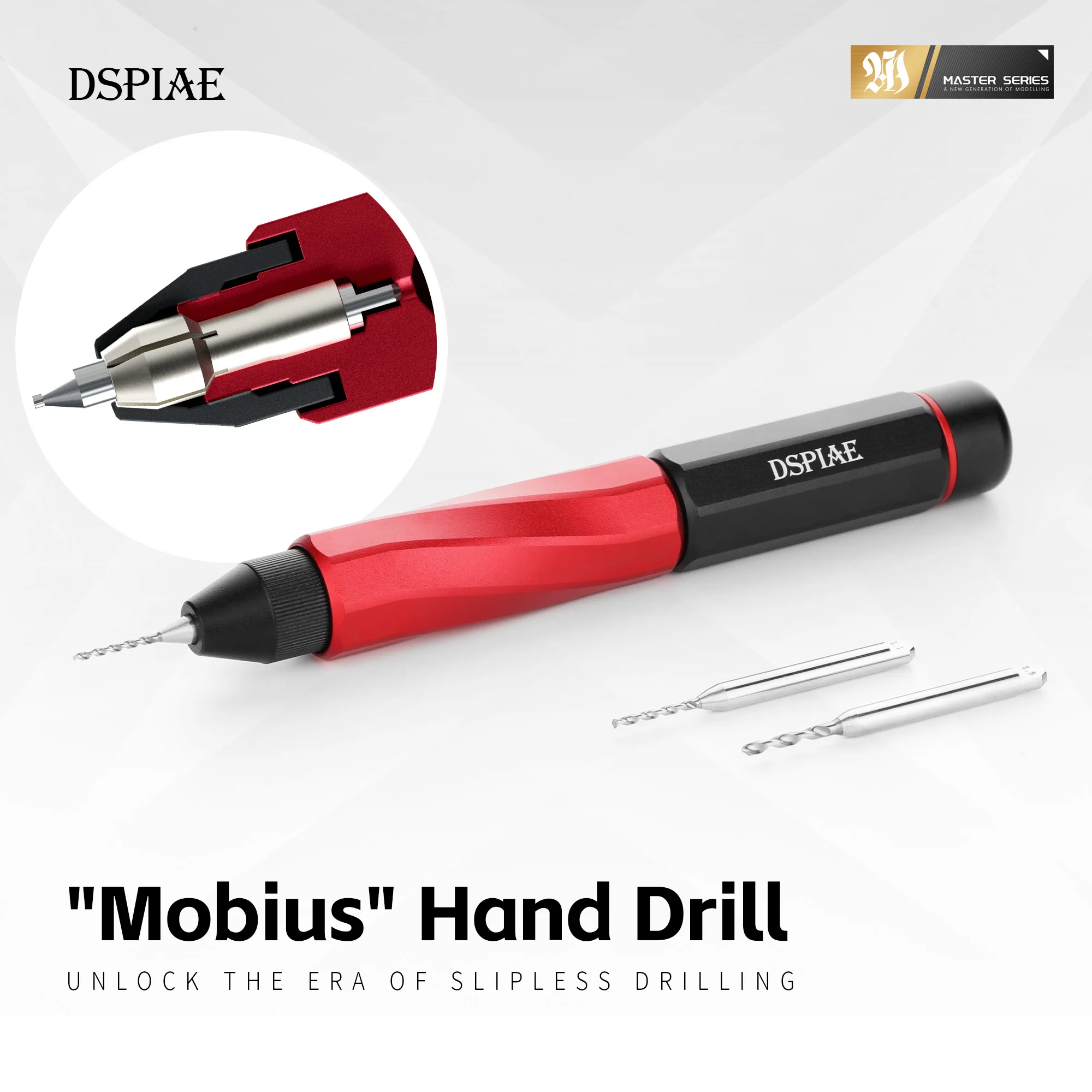 DSPIAE AT-MHD Mobius Hand Drill Hobby Tool Spin-Lock Dual-bearing High-precision Model Assembly Drilling Tools