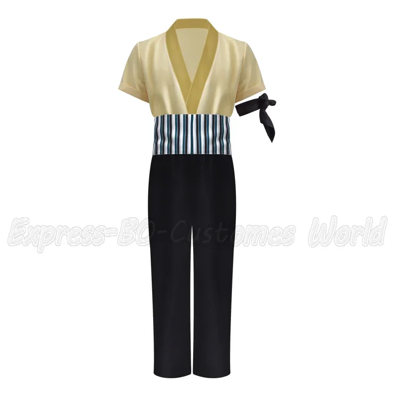 Live Action Kids Boys Roronoa Zoro Cosplay Costume Anime Halloween For Party Zoro Outfits Roronoa Top Pants Belt Cosplay Suits