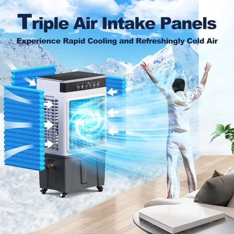 Riseon Cooler Evaporative Air Cooler Oscillation Portable Air Conditioner Cooling Appliances  air conditioner