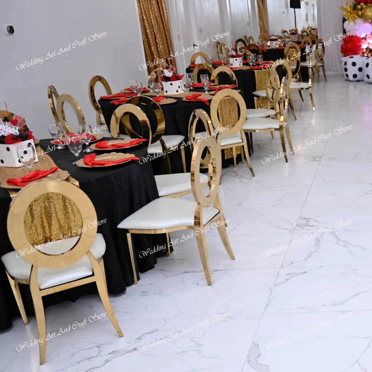 4pcs/24pcs/6pcs/12pcs)High Quality Modern Luxury Metal Banquet Chairs with Gold Frame Fabric for Weddings and Hotels