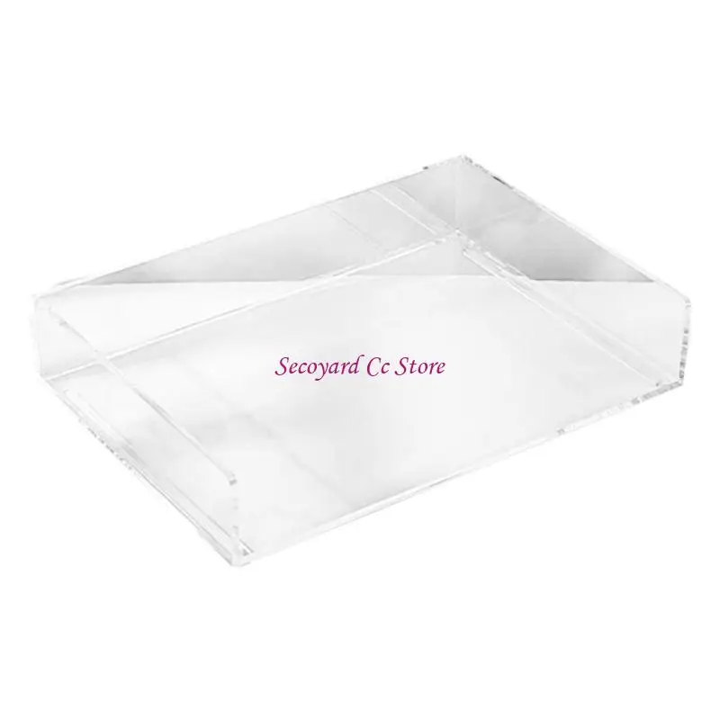 N3UC Size Document Storage Box For Workspaces Versatile Desktop Organizers Clear Layer Document Management Space Saving