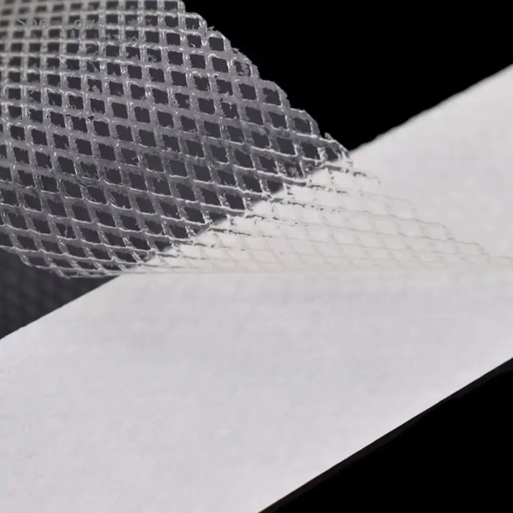 50M Hot Melt Adhesive Mesh Tape Fastener Non-woven Double Sided Clothes Ironing Hem Tapes Mesh DIY Interlining Adhesive Tape