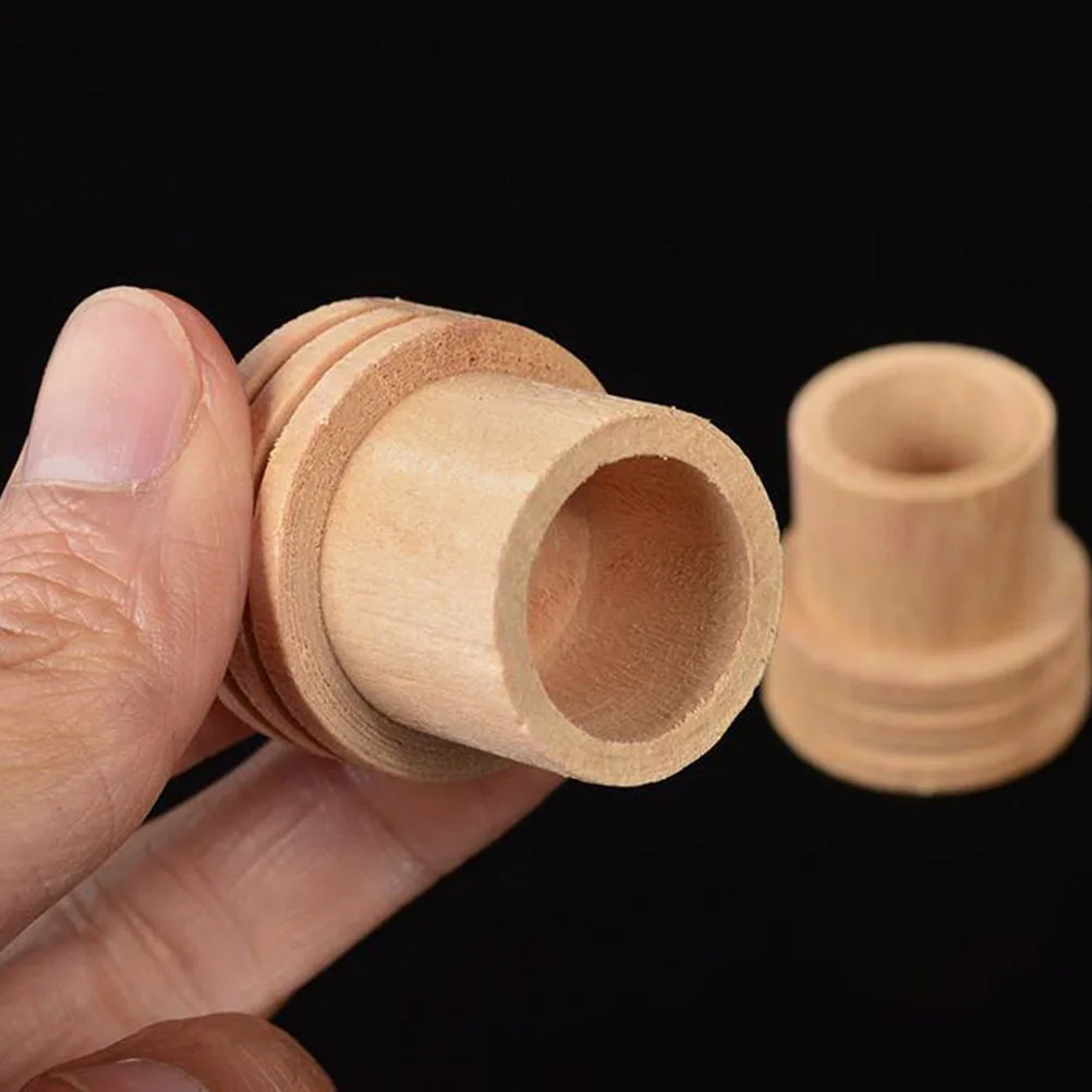 20 قطعة خشبية Moxa طفاية الأسطوانة حامل عصا ل الكى السلامة من الحرائق مقاومة درجات الحرارة العالية الخشب الطبيعي Moxa #5