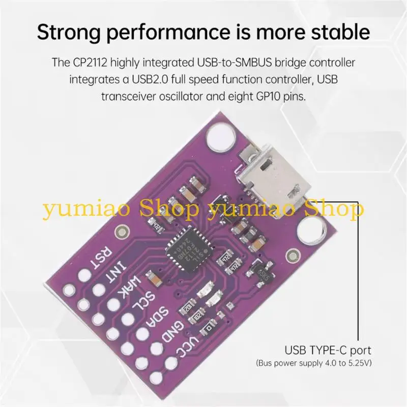 587B CP2112 Module USB To SMBus USB To I2C Communication Module Type C Debugging B