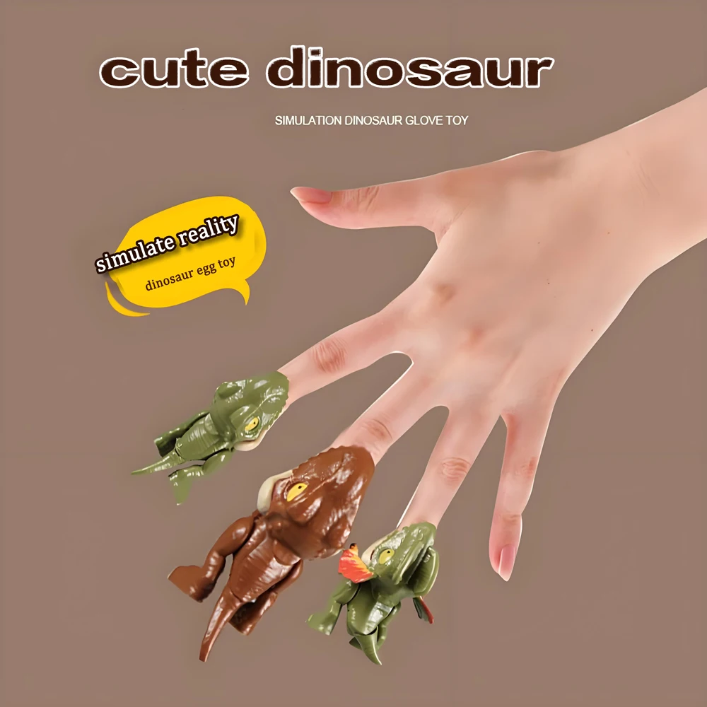 Bonito surpresa mistério caixa cega original brinquedo das crianças dinossauro ovo bonito mordida dedo t rex caixa cega modelo animal presentes de aniversário