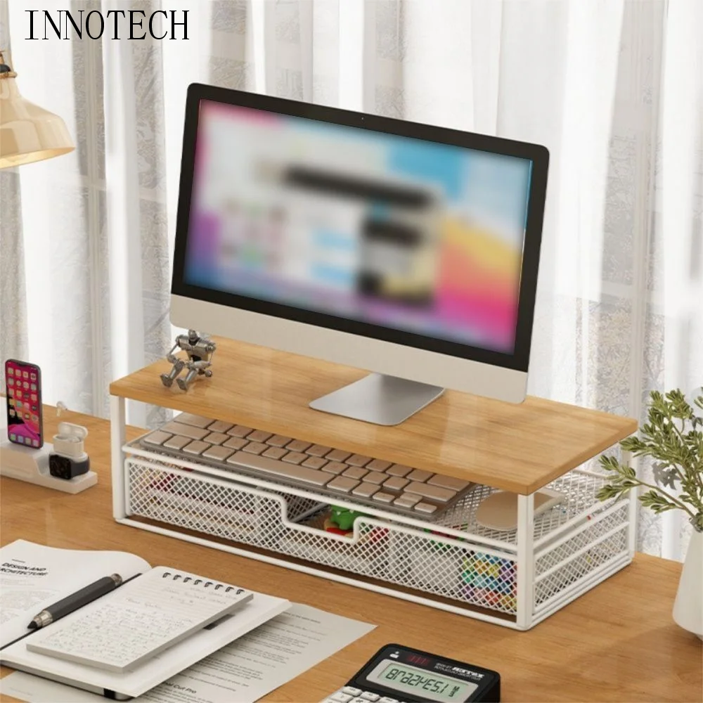 

Двухуровневая конструкция, подставка для компьютерного монитора, металлическая сетка, устойчивая к ржавчине настольная подставка для монитора, многоцелевая большая несущая способность