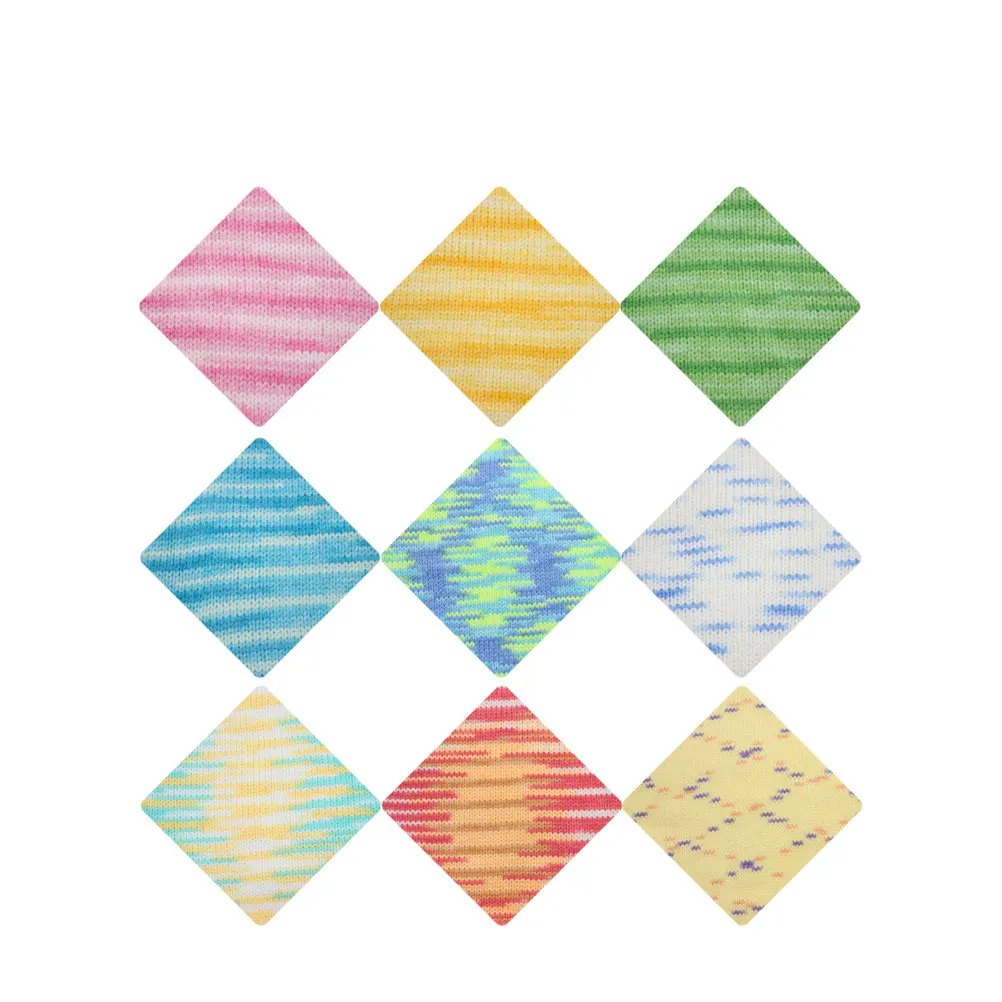 

5pcs Multicolor Gradient Cotton 3-Ply Knitting Crochet Yarn For Sweaters Hats Blankets Diy Christmas Gifts Yarn Crafting
