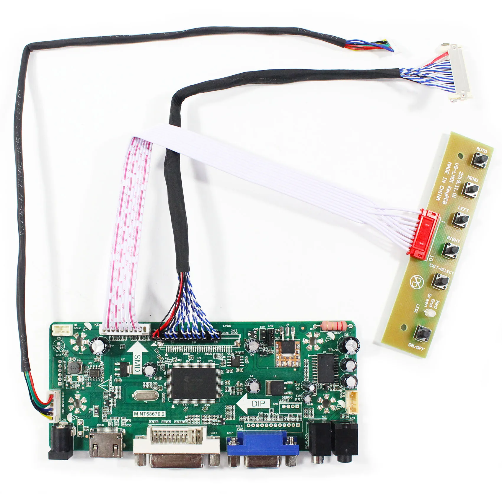 

DVI VGA HD MI LCD Controller Board M.NT68676 For 13.3inch 1920x1080 LCD Screen