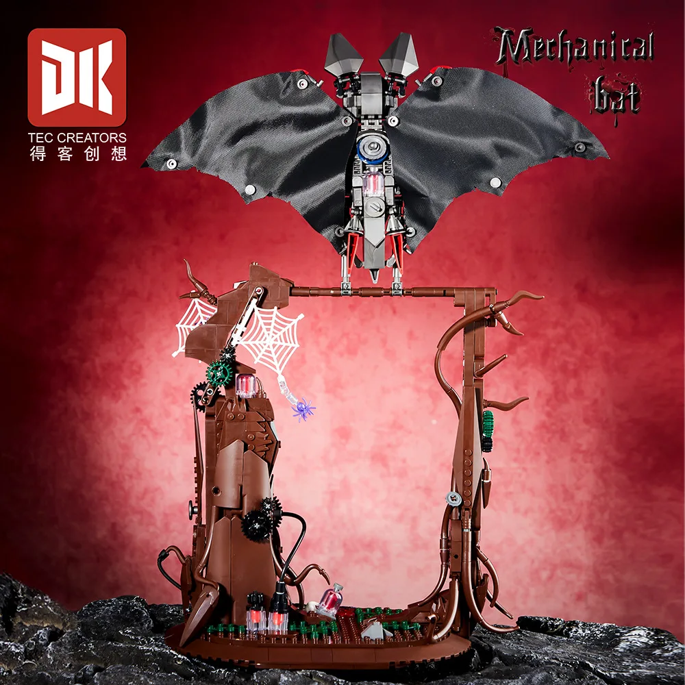 IN STOCK MOC Creativity Mechanical Bionic Bat Building Blocks Bricks Assembling Model Toys for Children Birthday Gift Set
