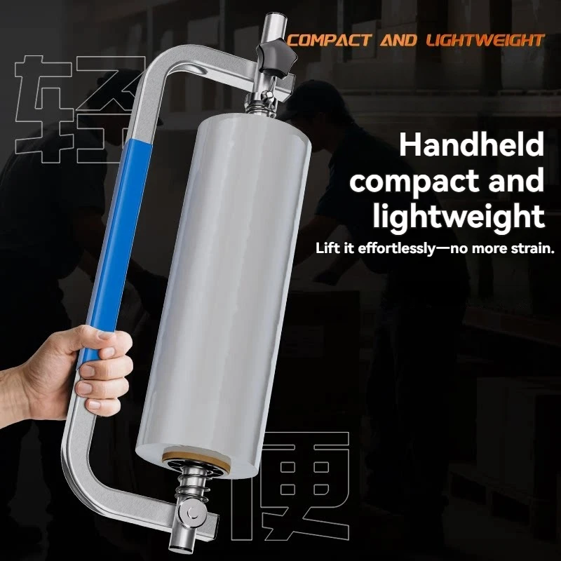 Industrial Manual Stretch Film Winder Tensioner with Handle Wrapping Film Dispenser Stand for Packing Machine Use