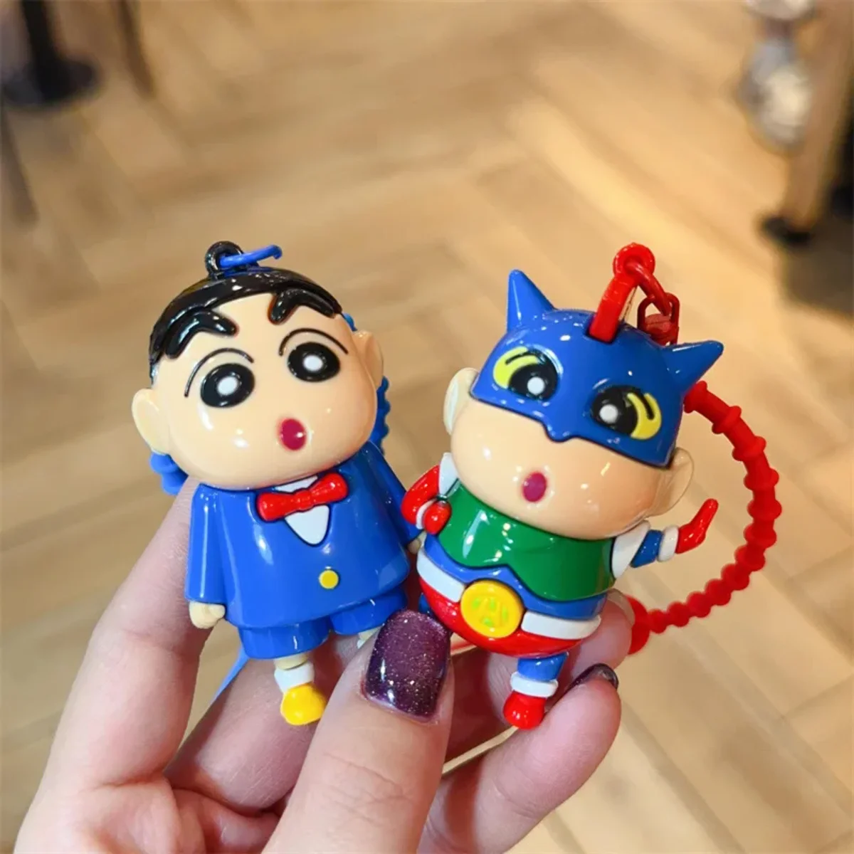 New Crayon Shin Chan Anime Figures Cartoon Keychain Car Key Ring Backpack Accessories Decoration ACG Goods Kawaii Best Toy Gifts view 5