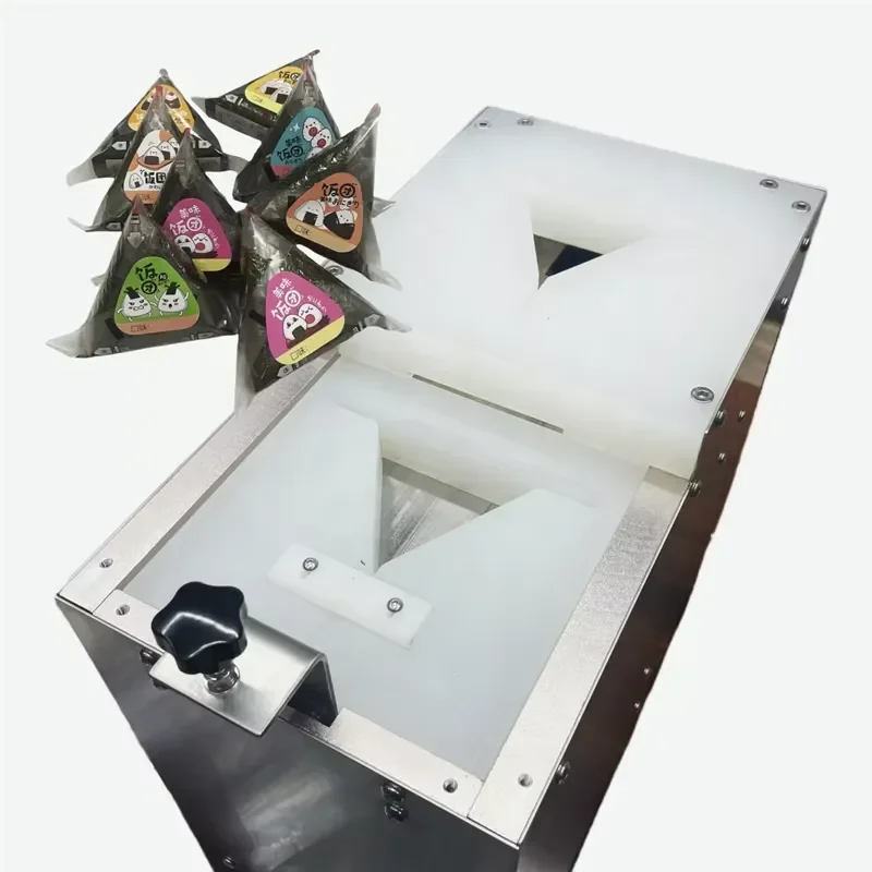 Tabletop Rice Balls Packing Machine for Triangle Rice and Vegetable Roll Food Packing Equipment Commercial Use