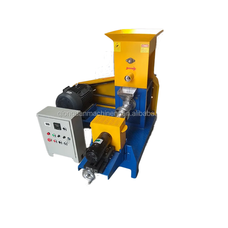 Twin screw extruder fish feed making machine floating fish food pet cat animal food pellet maker processing equipment price sale