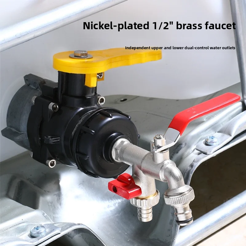 IBC Tank Tap Adapter S60*6 Coarse Thread to Brass/Alloy 16mm Quick Connect Replacement Valve Garden Home Valve Fitting Faucet