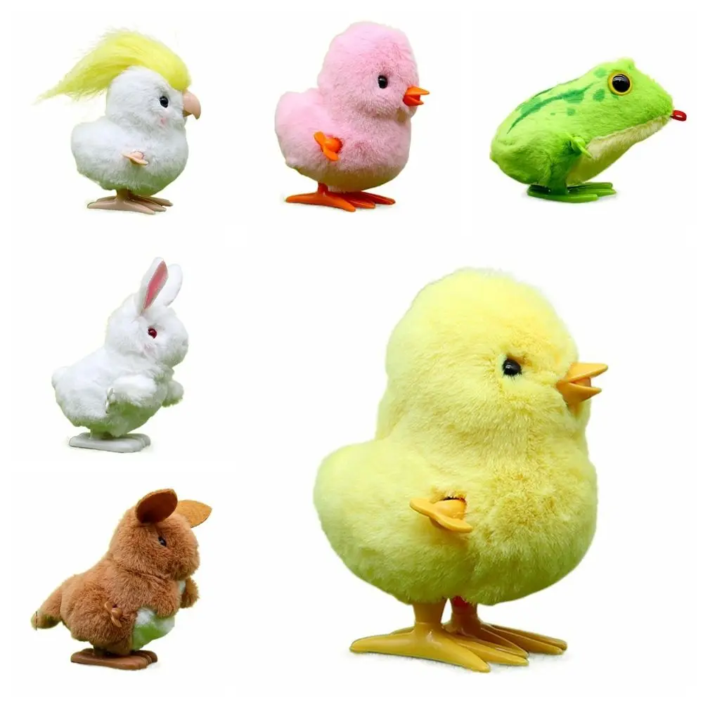 Cute Plush Wind Up Chick Cartoon Gifts Animals Toy Doll Stuffed Animals Chick