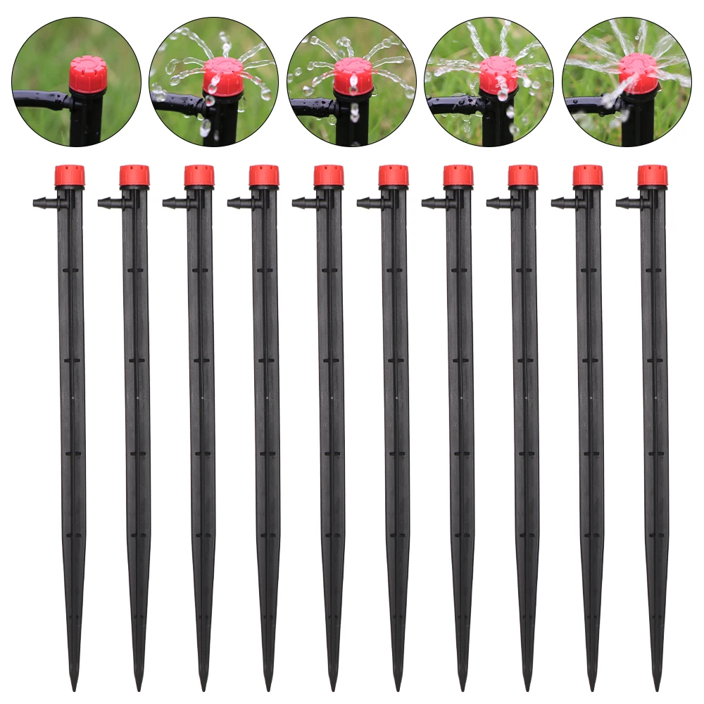 

10PCS Garden 28cm Stake Sprinkler Emitters Micro Spray Sprinkler Adjustable Irrigation Nozzle for 4/7mm Hose Watering Systems