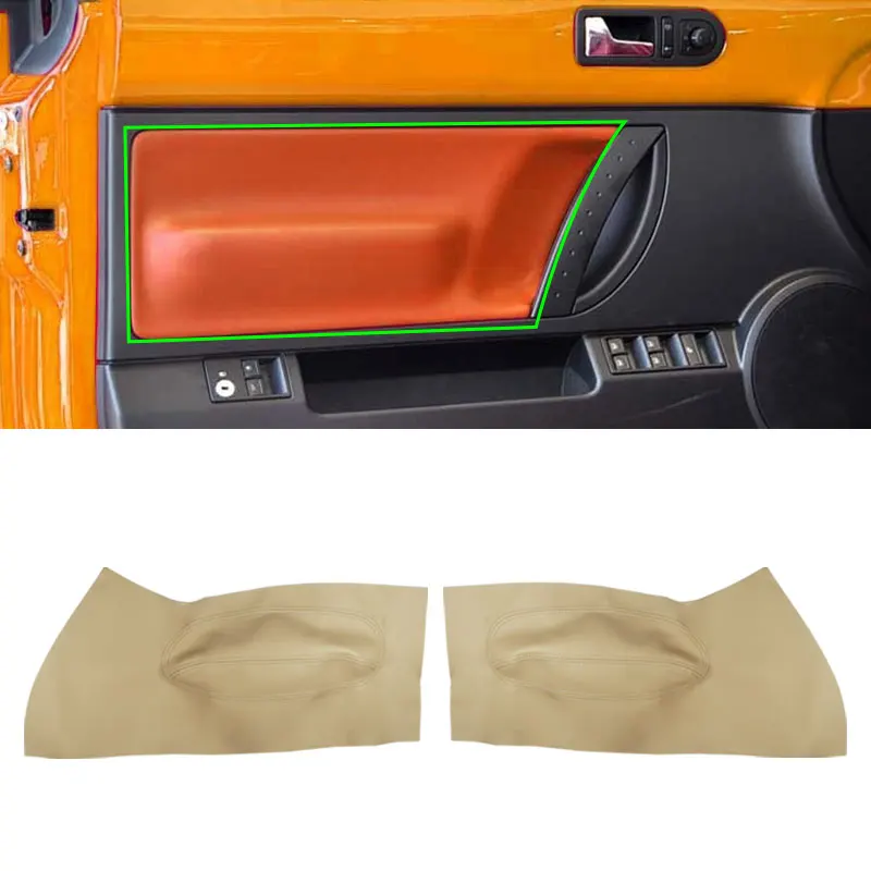 

2pcs Beige Leather Front Door Panel Cover For VW Beetle 1998 1999 2000 - 2010 Car-styling Door Armrest Panel Cover Sticker Trim