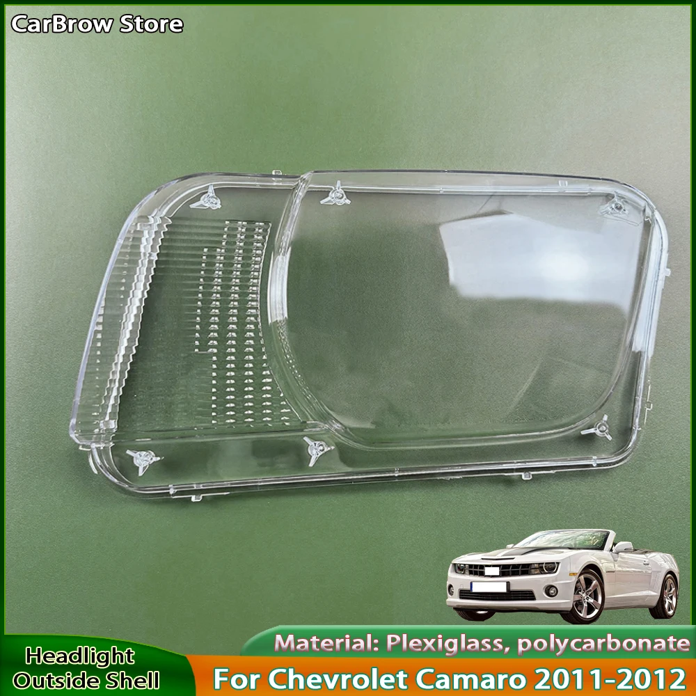 

Headlamp Cover Replace Original Lampshade Plexiglass For Chevrolet Camaro 2011-2012 Transparent Headlight Shell