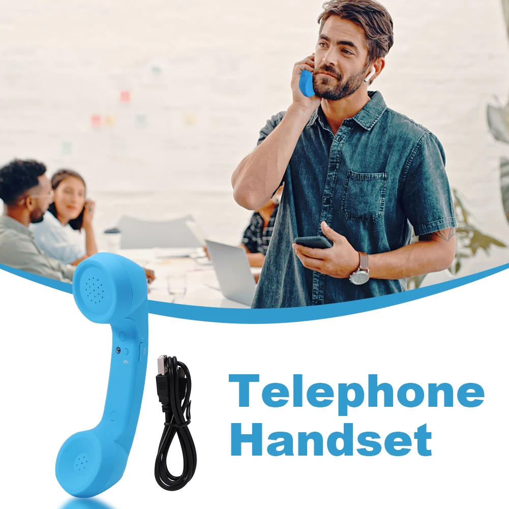 Wireless Bluetooth-compatible Retro Universal Telephone Handset Phone Call Receiver For IOS/Android External Microphone Speaker