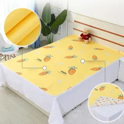 Baby Diaper Reusable Waterproof  Cotton Changing Pad Cover Newborn Diaper Mattress Print Changing Mat Floor Play Mats Large Size