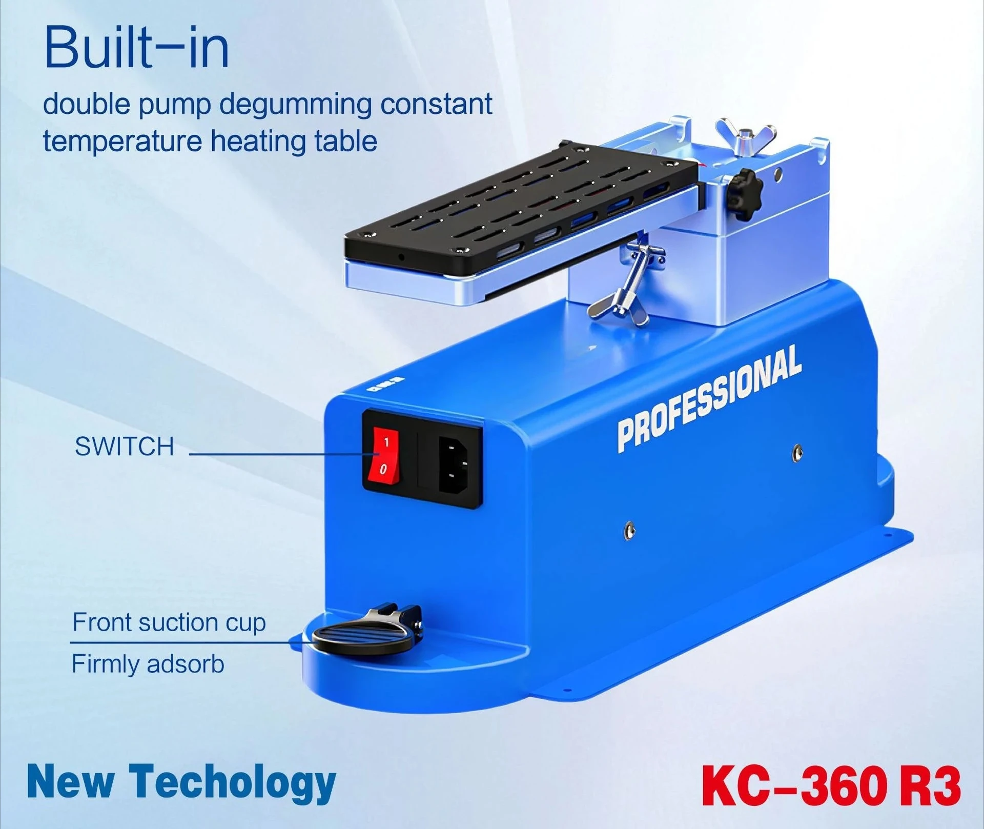 Built-in double pump glue removal constant temperature heating table, curved screen mobile phone LCD screen maintenance