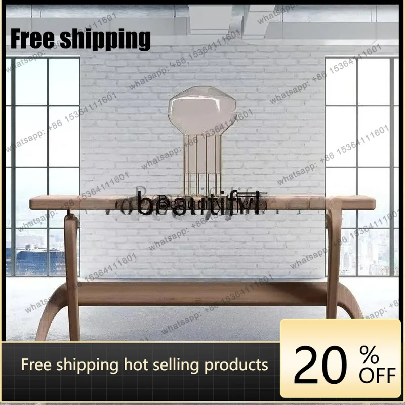 Factory Direct Medieval solid wood entrance table, living room wall end view table, ash wood long case table, small apartment na