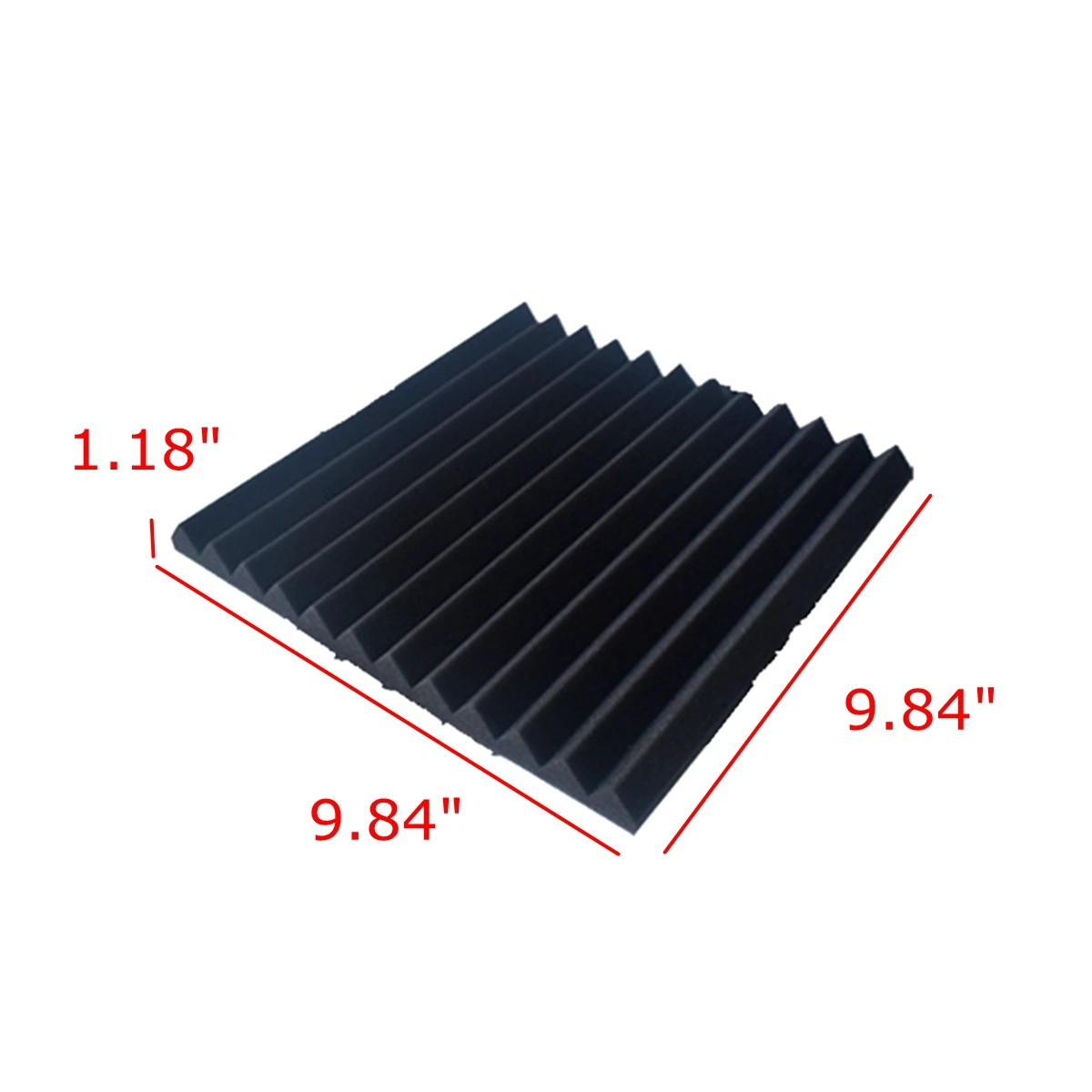 25x25x3cm 6pcs painéis de espuma acústica estúdio cunha telhas à prova de som almofada de parede isolamento acústico absorvendo tratamento