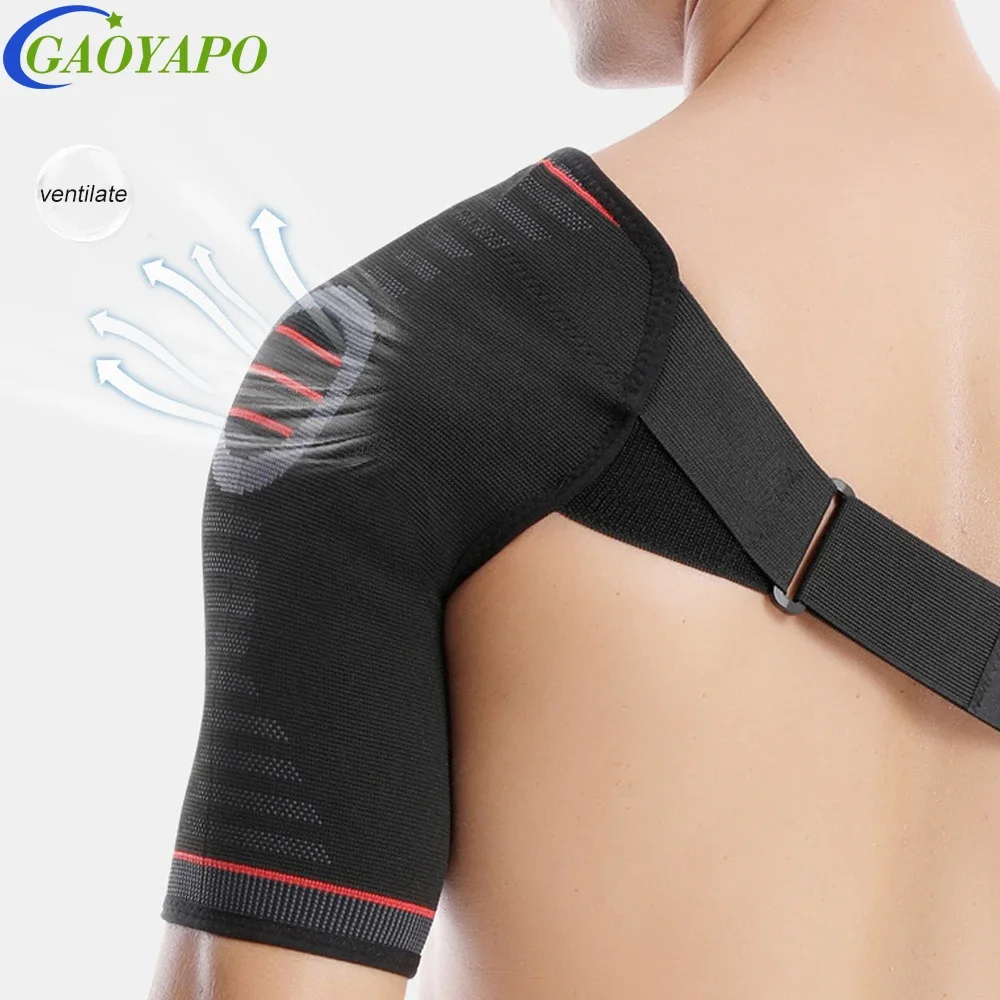 1PCS Compression Shoulder Support - Breathable Fabric - Shock-Absorbing Shoulder Brace for Shoulder Pain Relief,All-Day Support