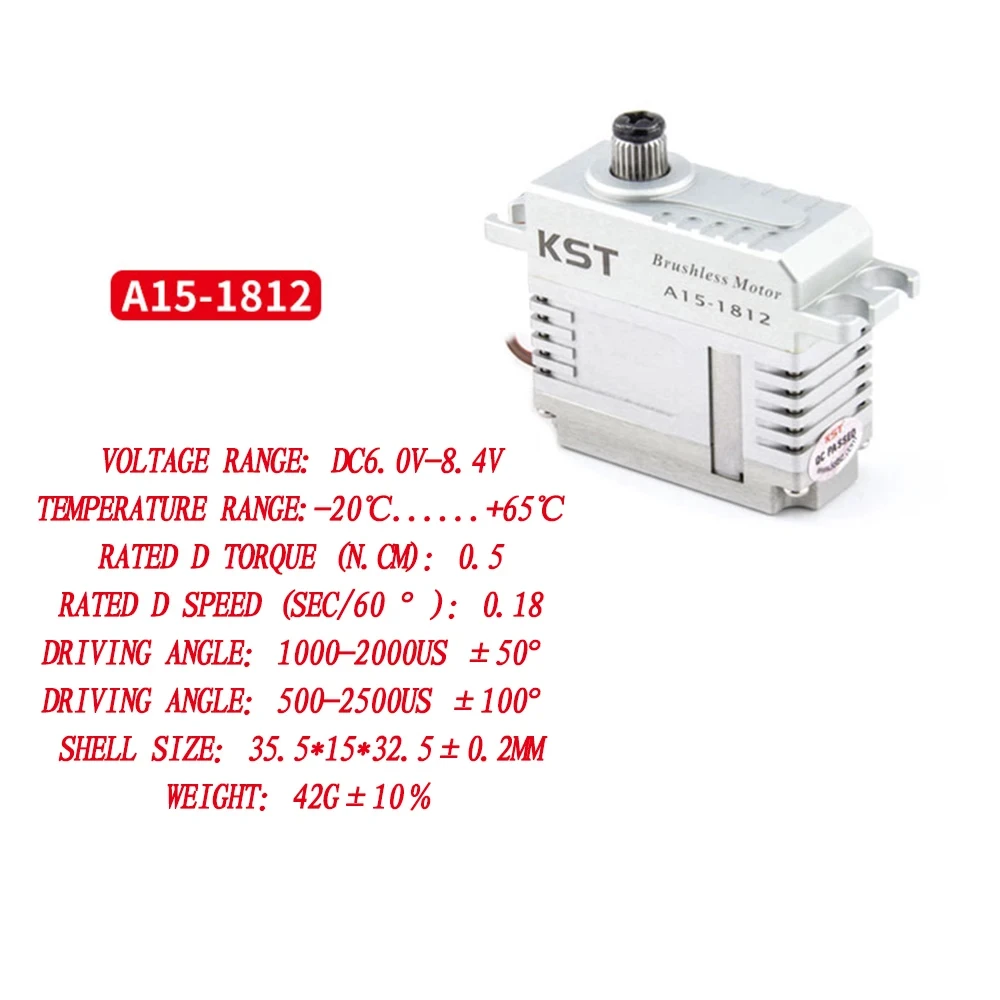 KST A13-610 A15-1810 A15-1812 A15-2212 A20-3813 A20-4515 A Series Micro Digital Glider Fixed Wing Hollow Cup Servo Steering Gear