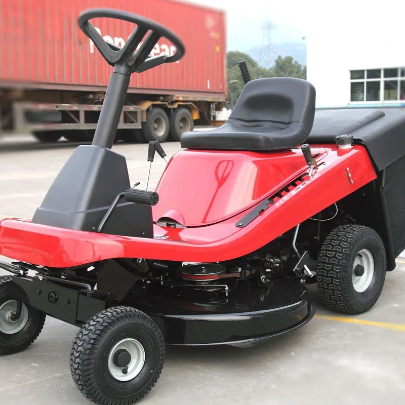 Ride-on zero-turn lawn car,  Loncin-powered 42-inch riding four-wheel lawn mower, with  collection box