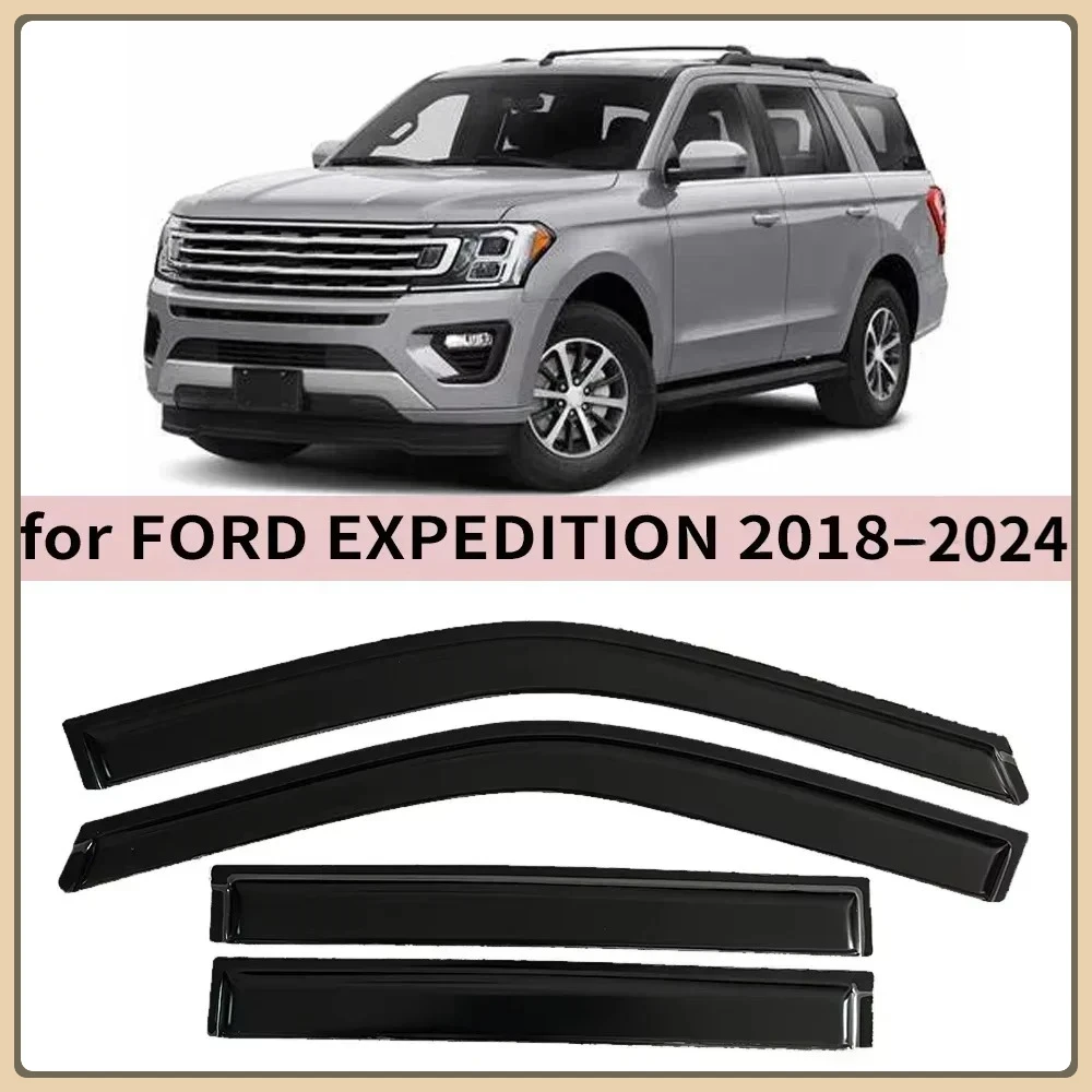 

Оконный козырек для FORD EXPEDITION 2018-2024, козырек на боковое окно, защита от дождя, боковой дефлектор, защита от атмосферных воздействий, наружное крепление