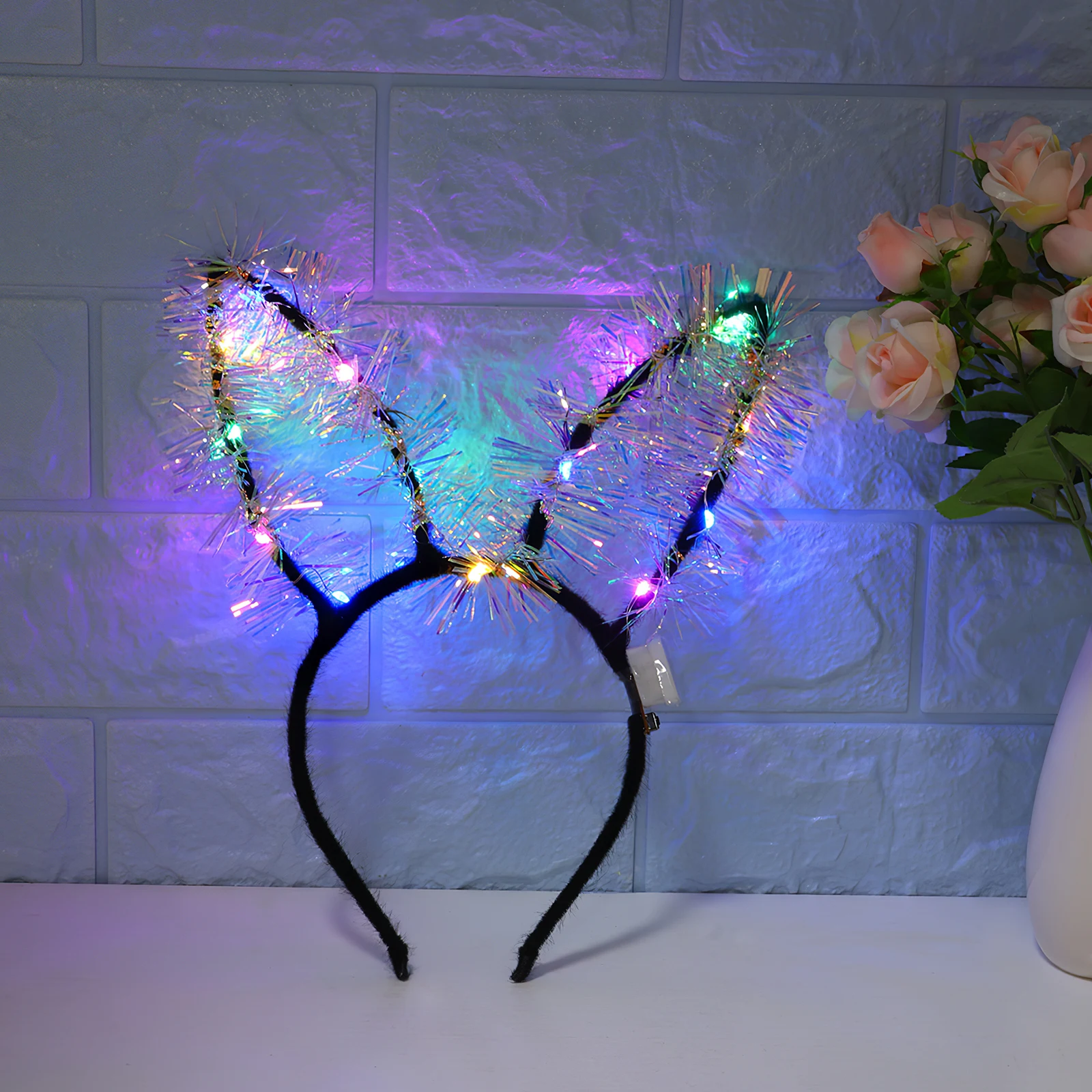 

5pcs Glowing Hair Hoops Rabbit Ears Headb s s Glitter Accessories Fashion Comfortable Hair Hoops Wear