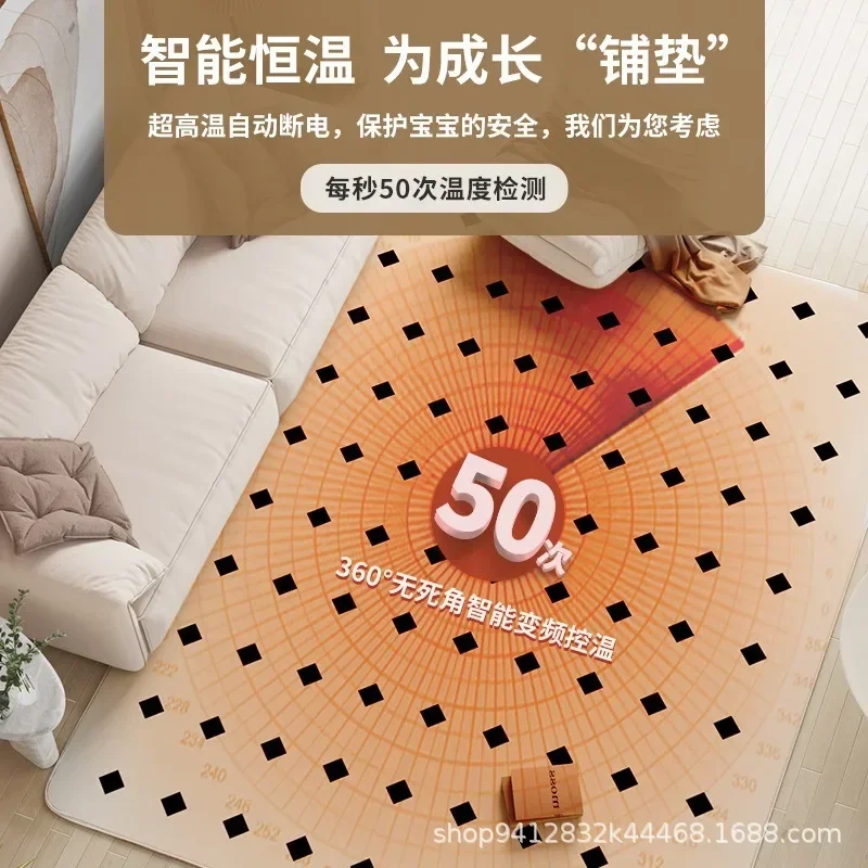 Good 120*200cm 3-second Speed Hot Graphene Carbon Crystal Floor Heating Mat Easy To Clean and Washable Living Room Heating Floor