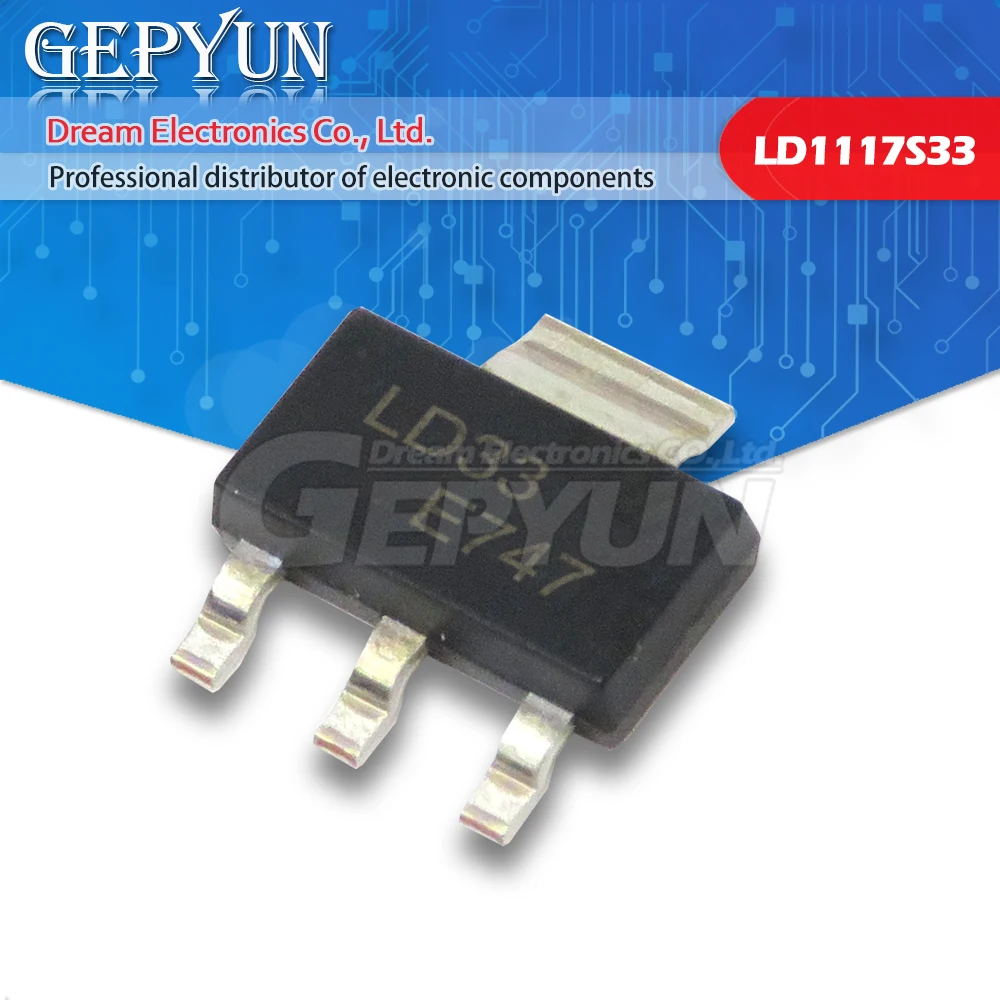 10pcs LD1117S33CTR SOT-223 LD1117S33 SOT223 LD33 IC REG LDO 3.3V 950MA