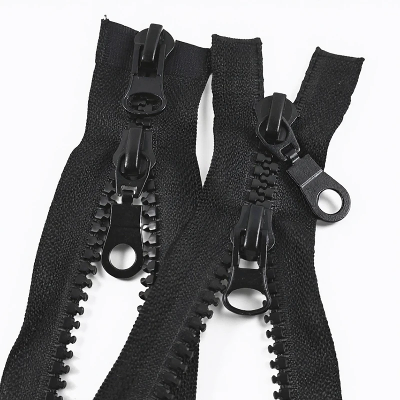 

1Pc/3Pcs 8# Resin Zipper Double Slider 70-200cm for Backpack Luggage Tent Garment Sewing Replace Zip DIY Accessories